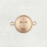 Load image into Gallery viewer, DC548. Diamond Sterling Silver Round Cross Connector