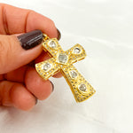 Load image into Gallery viewer, DP306. Diamond Sterling Silver Cross Pendant with Polki Diamond