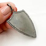 Load image into Gallery viewer, DP241. Diamond Sterling Silver Shield Pendant