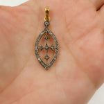 Load image into Gallery viewer, DP201. Diamond Sterling Silver Marquise Shape Pendant