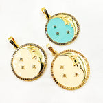 Load image into Gallery viewer, Diamond Sterling Silver Enamel Moon & Star Pendant