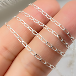 Load image into Gallery viewer, Sterling Silver Flat Paperclip Link Chains