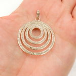 Load image into Gallery viewer, DP411. Diamond Sterling Silver Round Gradient Pendant