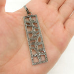 Load image into Gallery viewer, DP167. Diamond Sterling Silver Rectangle Pendant