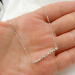 Load image into Gallery viewer, NFB71571. 14K Solid Gold Bar Shaped Diamond Necklace