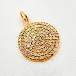 Load image into Gallery viewer, DP020. Diamond & Sterling Silver Round Pendant