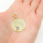 Load image into Gallery viewer, Sterling Silver Round Star Pendants