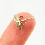 Load image into Gallery viewer, EFC51719. 14k Solid Yellow Gold Diamond Eye earrings
