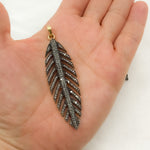 Load image into Gallery viewer, DP081. Diamond & Sterling Silver Leaf Pendant