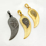 Load image into Gallery viewer, DC869. Diamond Sterling Silver Leaf Pendant