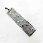 Load image into Gallery viewer, DP152. Diamond Sterling Silver Rectangle Pendant with Gemstone