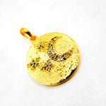 Load image into Gallery viewer, DC412. Diamond Sterling Silver Round Moon and Star Pendant