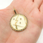 Load image into Gallery viewer, Diamond Sterling Silver Round Pendant