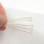 Load image into Gallery viewer, Gold-filled Eye Pin 1.5 Inch Headpins