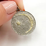 Load image into Gallery viewer, Diamond & Sterling Silver Round Pendant