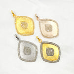 Load image into Gallery viewer, DP352. Diamond Sterling Silver Fancy Shape Pendant