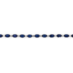 Load image into Gallery viewer, CB97295BS5X3. 14K Solid White Gold Diamond and Blue Sapphire Bracelet