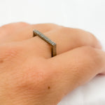 Load image into Gallery viewer, DR06. Diamond Black Rhodium Sterling Silver Ring