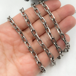 Load image into Gallery viewer, Sterling Silver Diamond Cut Oval Link Chain