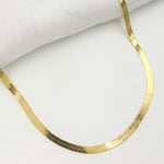 Load image into Gallery viewer, Gold Plated 4.3mm Herringbone Necklace