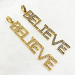 Load image into Gallery viewer, DP580. Diamond Sterling Silver Believe Pendant