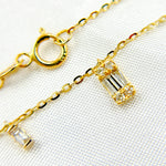 Load image into Gallery viewer, NT401824. 14K Solid Gold Diamond Dangle Necklace