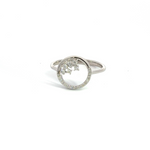 Load image into Gallery viewer, 14K Solid White Gold Circle Ring.