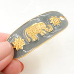 Load image into Gallery viewer, Buy Diamond Sterling Silver Oval Enamel Connector