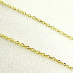 Load image into Gallery viewer, 019R28T5. 14K Solid Yellow Gold Diamond Cut Cable Link Chain
