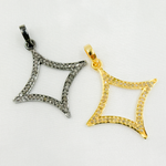 Load image into Gallery viewer, DC038. Diamond Sterling Silver Star Shape Pendant