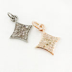 Load image into Gallery viewer, DC282. Diamond Sterling Silver Diamond Shape Charm