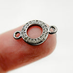 Load image into Gallery viewer, DC878. Diamond Sterling Silver Round Connector