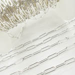 Load image into Gallery viewer, Silver Paperclip Chain