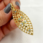 Load image into Gallery viewer, DP207. Diamond Sterling Silver Leaf Shape Pendant with Gemstone