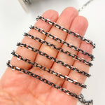 Load image into Gallery viewer, Shop Now Black Rhodium Sterling Silver Diamond Cut Box Chain