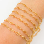 Load image into Gallery viewer, 14k Gold Twisted Oval and Round Links Chain