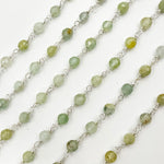 Load image into Gallery viewer, Coated Aquamarine Sterling Silver Wire Chains