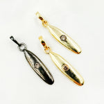 Load image into Gallery viewer, DP1108. Diamond Sterling Silver Oval Pendant