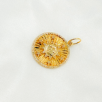 Load image into Gallery viewer, 14K Solid Gold Diamond Charm with Sun, Moon and Stars. GDP514