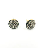 Load image into Gallery viewer, DE028. Diamond Silver Round Studs