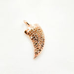 Load image into Gallery viewer, DC882. Diamond Sterling Silver Horn Charm