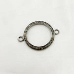 Load image into Gallery viewer, DC884. Diamond Sterling Silver Round Connector