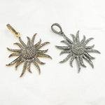 Load image into Gallery viewer, DP064. Diamond & Sterling Silver Sun Pendant