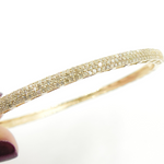 Load image into Gallery viewer, KG991. 14K Solid Gold Bangle with Diamonds