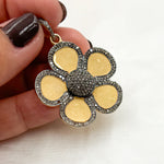 Load image into Gallery viewer, DP173. Diamond Sterling Silver Flower Pendant