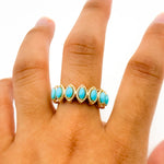 Load image into Gallery viewer, Solid Gold Turquoise Gemstone Ring