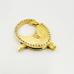 Load image into Gallery viewer, DC607. Diamond Sterling Silver Oval Trigger Clasp