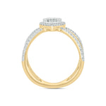 Load image into Gallery viewer, 14K Solid Gold Diamond Cross Heart Ring.