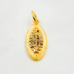 Load image into Gallery viewer, DC520. Diamond Sterling Silver Oval Charm