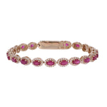 Load image into Gallery viewer, CB974045X3. 14K Solid Gold Diamond and Gemstone Oval Bracelet